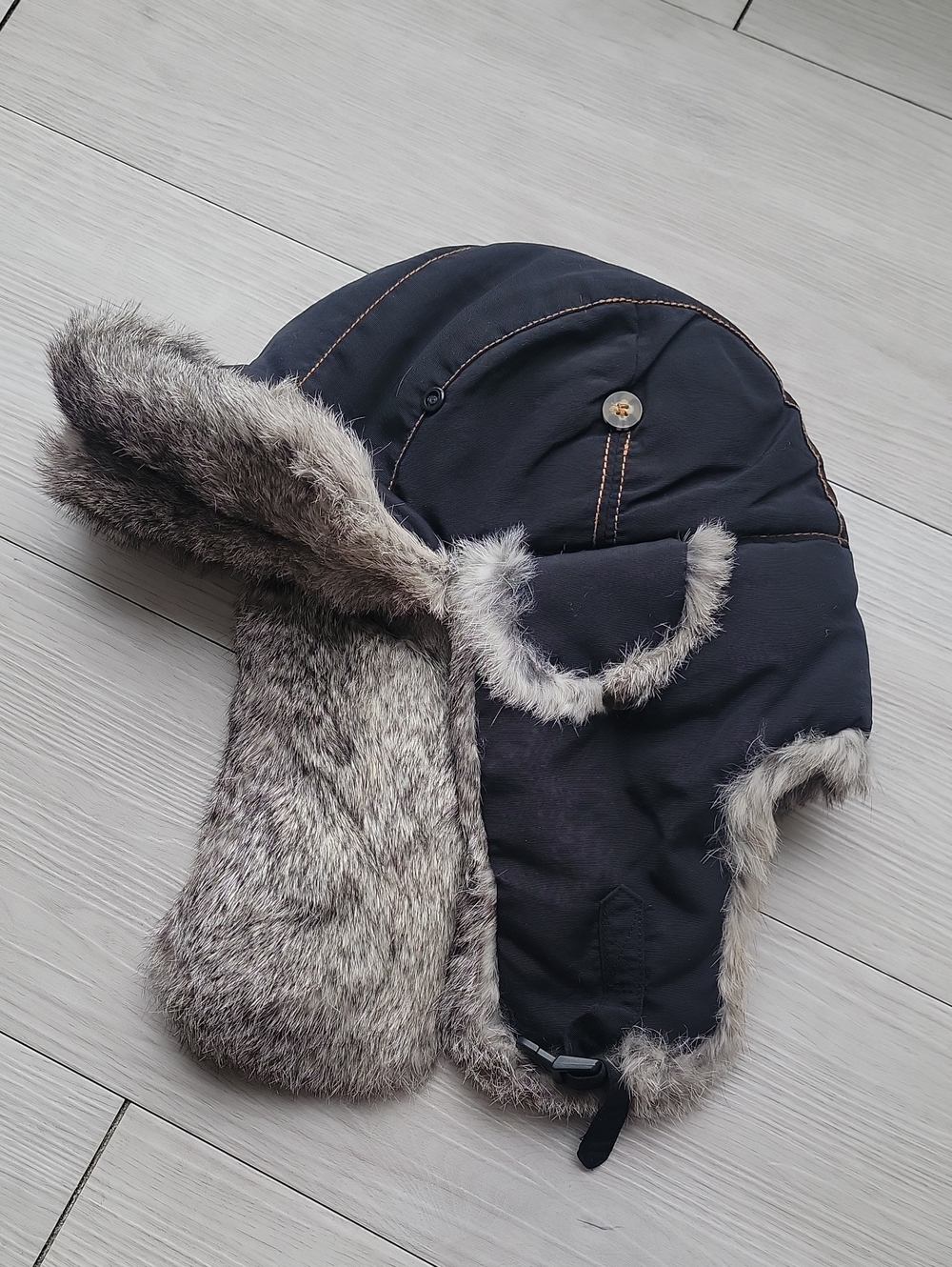 Rabbit Fur Bomber Hat